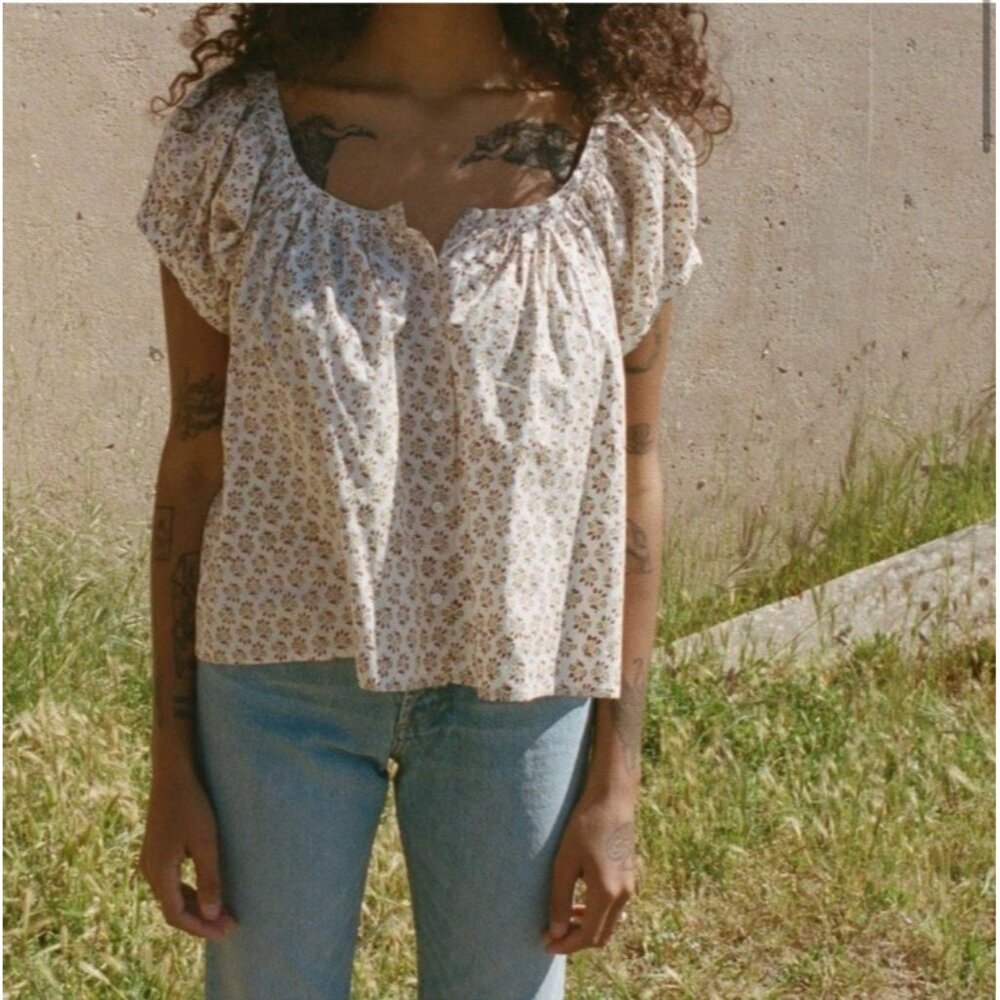 NWT DOEN Joyce Top in Spring Elderberry Floral S small